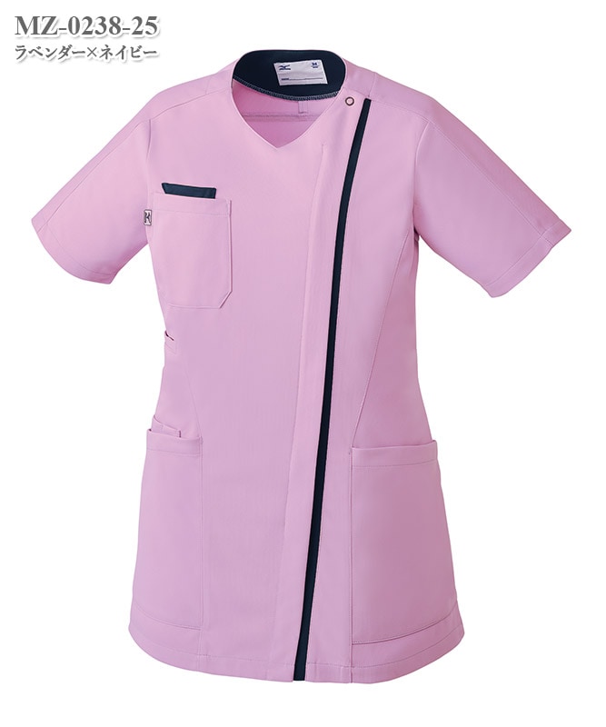 ミズノ女子ファスナースクラブ半袖[チトセ製品] MZ-0238｜THS-白衣通販