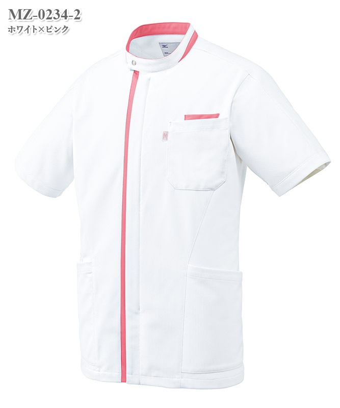 ミズノ男子ケーシージャケット半袖[チトセ製品] MZ-0234｜THS-白衣通販