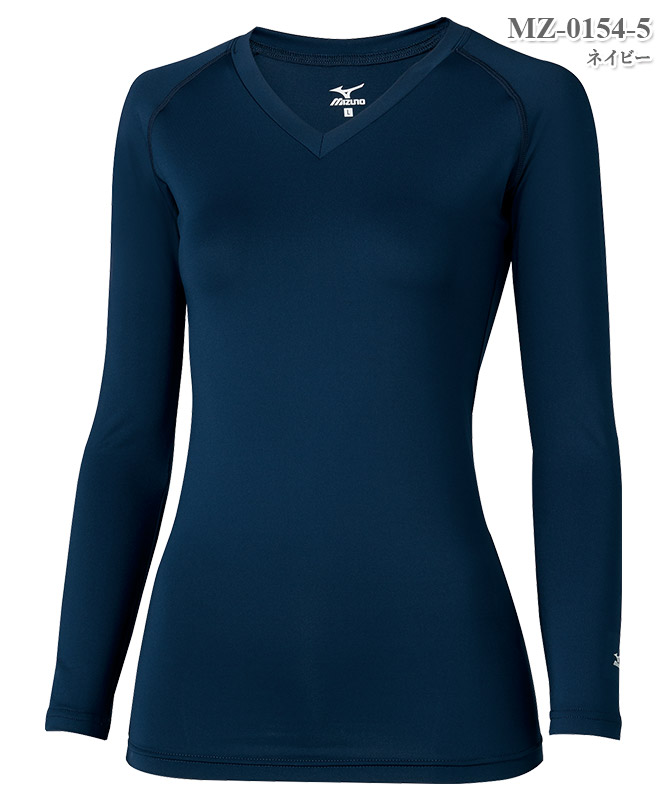 ミズノ女子Vネックアンダーウェア九分袖(返品不可商品)[チトセ製品] MZ