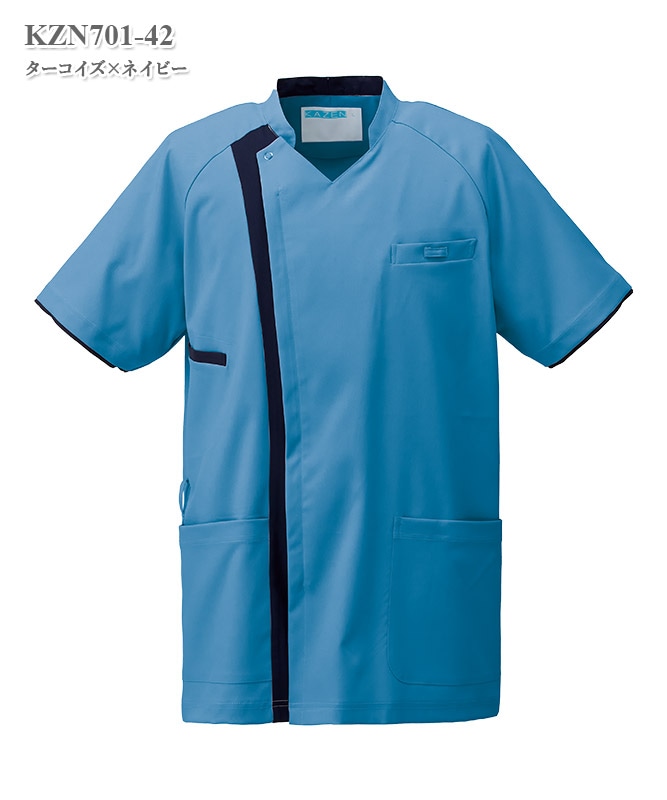メンズスクラブジャケット半袖[KAZEN製品] KZN701｜THS-白衣通販・販売