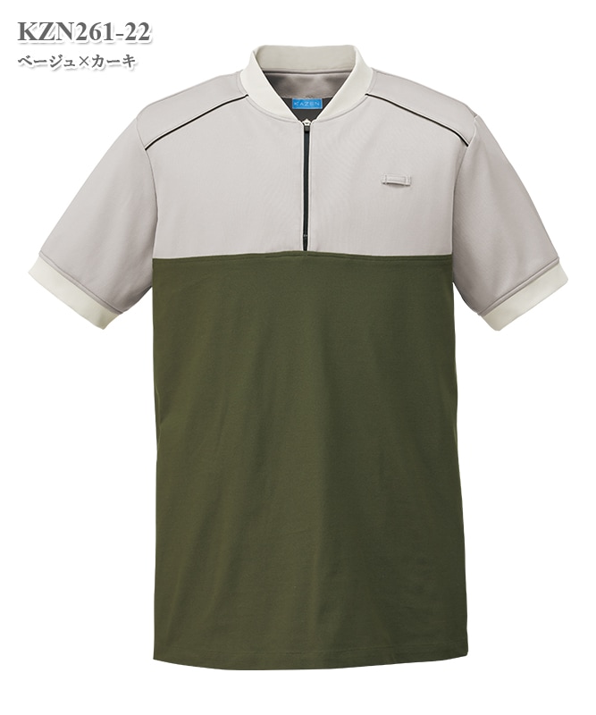 男女兼用楽ポロ半袖[KAZEN製品] KZN261｜THS-白衣通販・販売