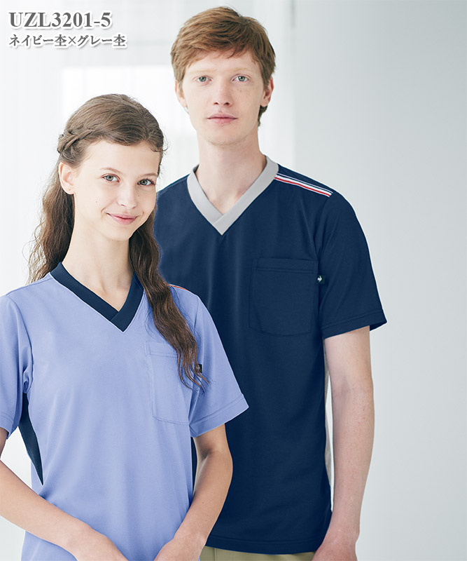 ルコックスポルティフ男女兼用VネックTシャツ半袖[明石S.U.C.製品