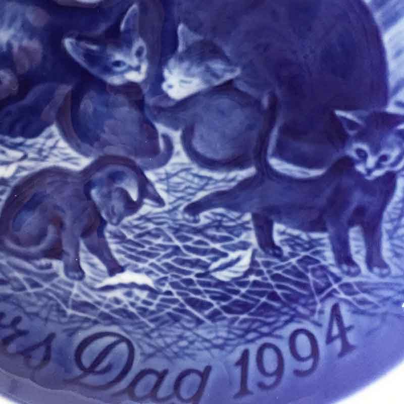 ロイヤルコペンハーゲン B&G マザーズデイプレート1994年 猫の親子