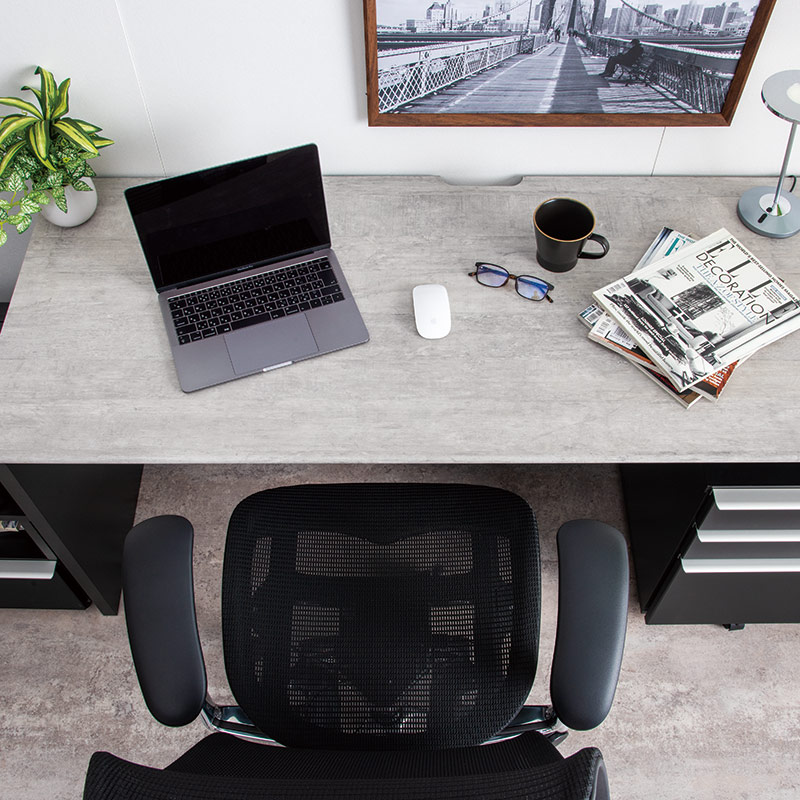 デスクセット ワークス ロック※単品有【大型商品配送便でのお届け】の