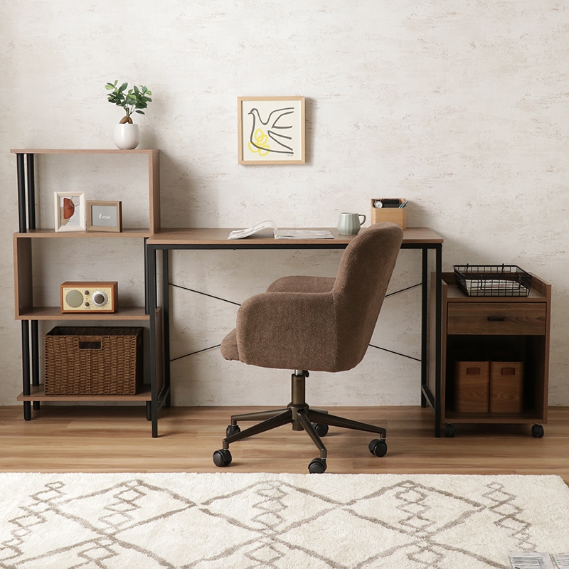 デスク3点セット IF ボルトEZ WAL/BK【お客様組み立て商品】の通販