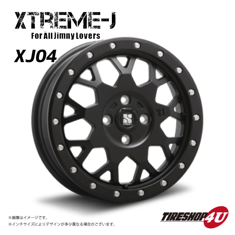 15インチ XTREME-J XJ04 15x4.5J 4/100+43 SBK サテンブラック