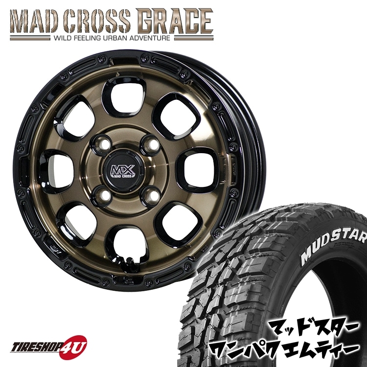 XTREME-J XJ04 14x4.5J 4/100 ET43 サテンブラック マッドスター