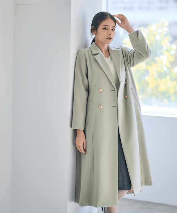 バックボリュームダブルテーラードコート - 12Twelve Agenda