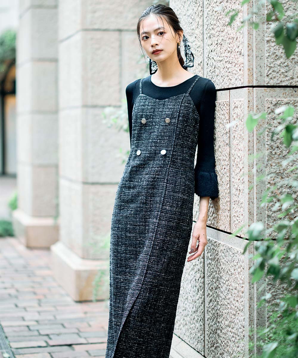 SALE】ツイードナローキャミワンピース - 12Twelve Agenda(トゥエルブ