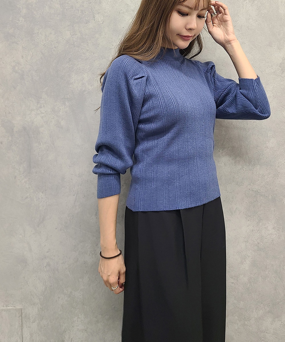 SALE】ボトルネックタックニットプルオーバー - 12Twelve Agenda