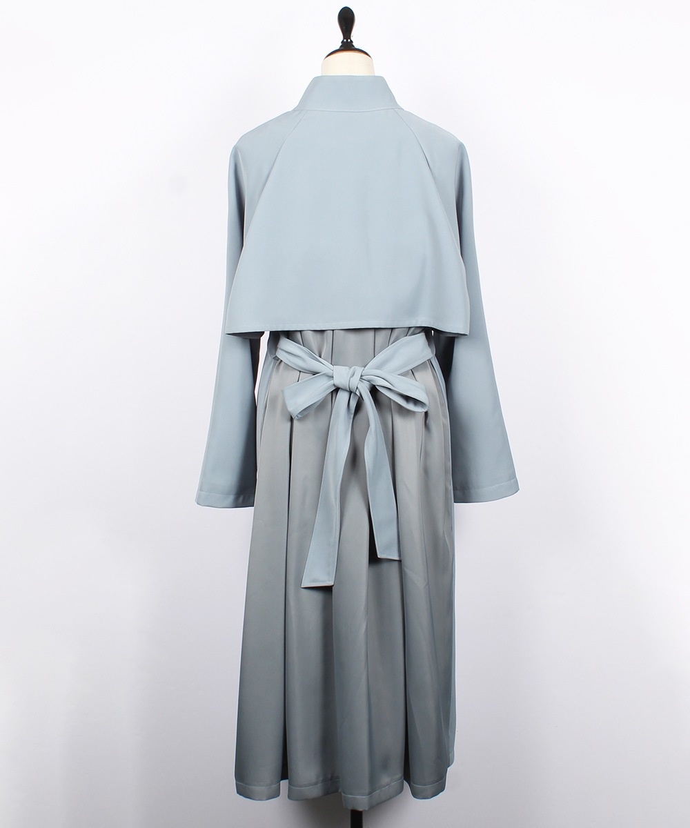 SALE】バックサテンスタンドカラートレンチコート - 12Twelve Agenda