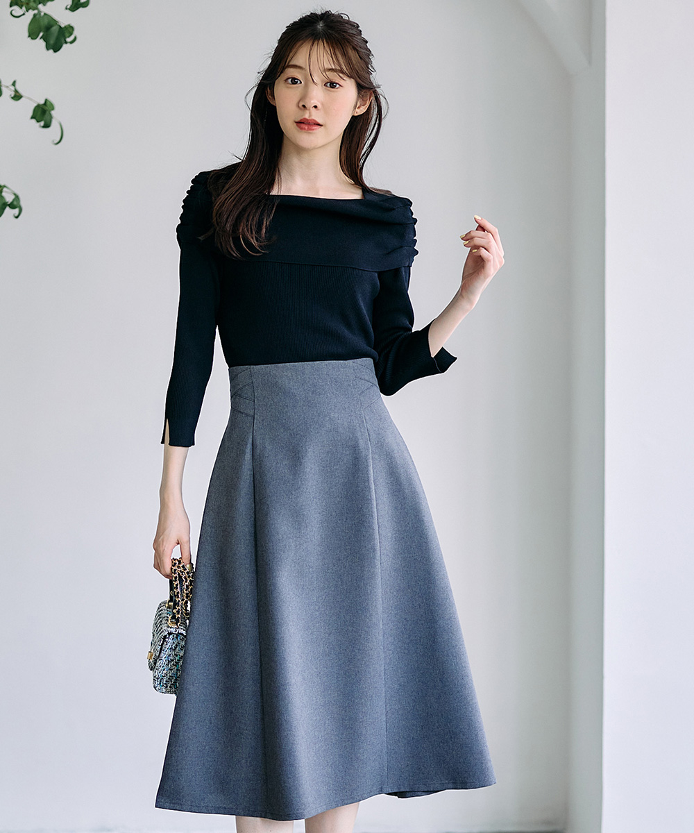 SALE】サイドクロスフレアスカート - 12Twelve Agenda(トゥエルブ