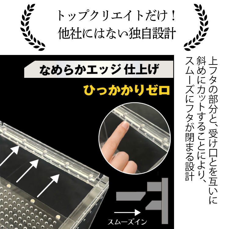 爬虫類ケージ アクリルケージ TOP-AC-SV03【アクリル4mm】20×20×30
