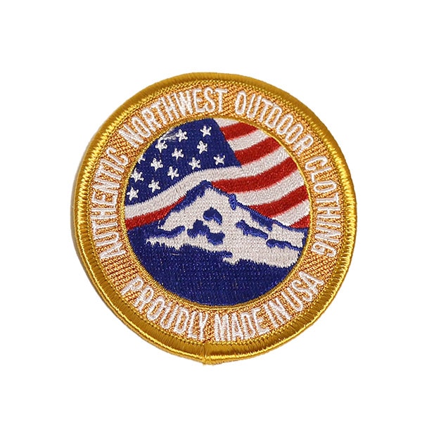 マウントフッド刺繍ワッペン (ゴールド) | Oregonian Outfitters