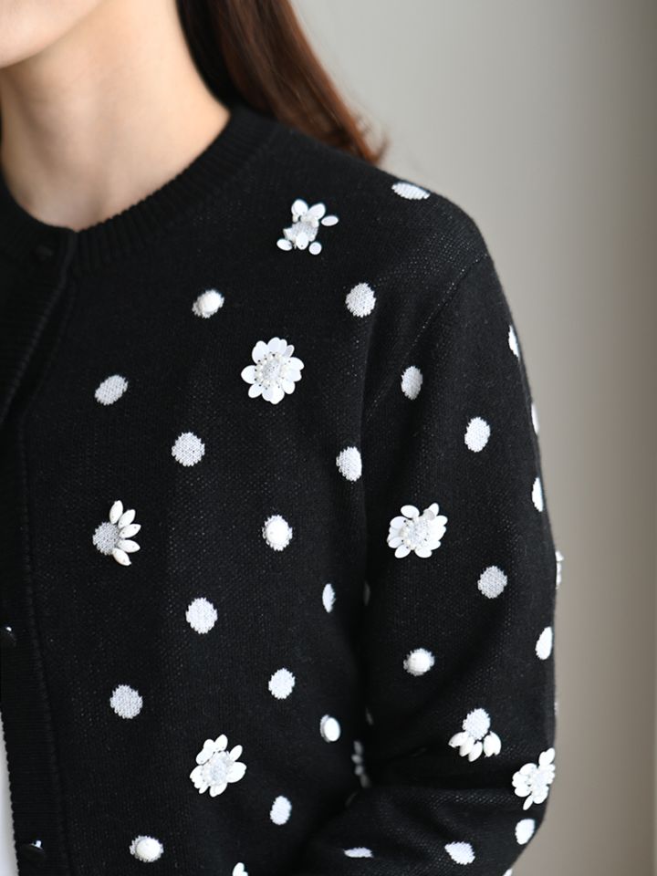 ドットスパンコールカーディガン | Cardigan,長袖 | | TREFLE＋1