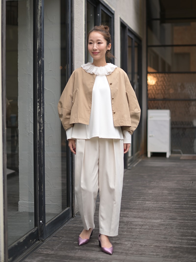 プリーツチノジャケット | Outer | | TREFLE＋1（トレフルプラスワン）