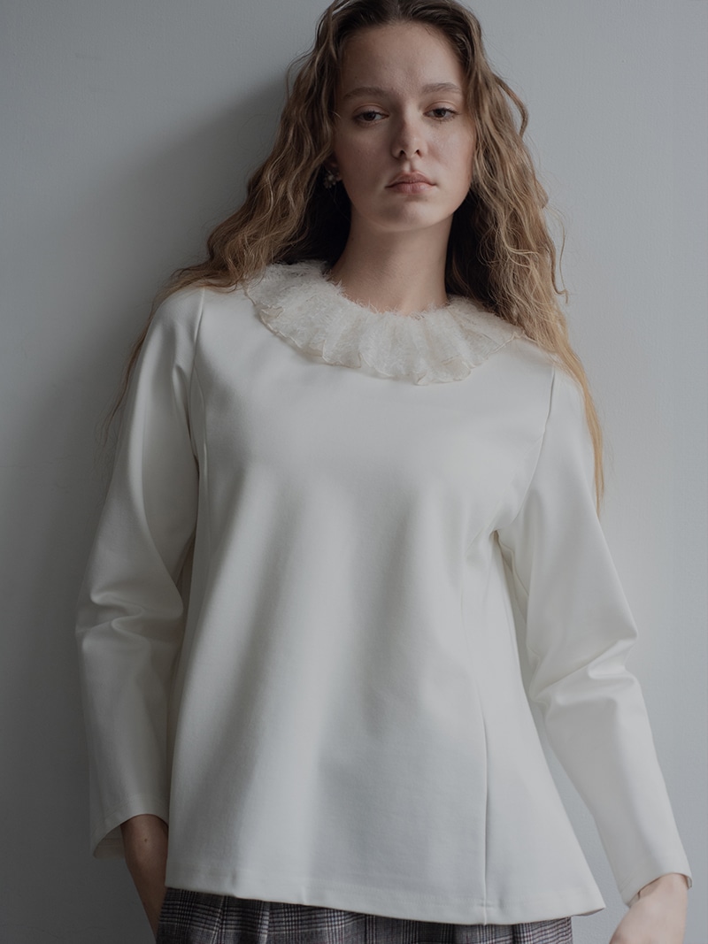 フェザー襟トップス | Tops,トップス | | TREFLE＋1（トレフルプラスワン）