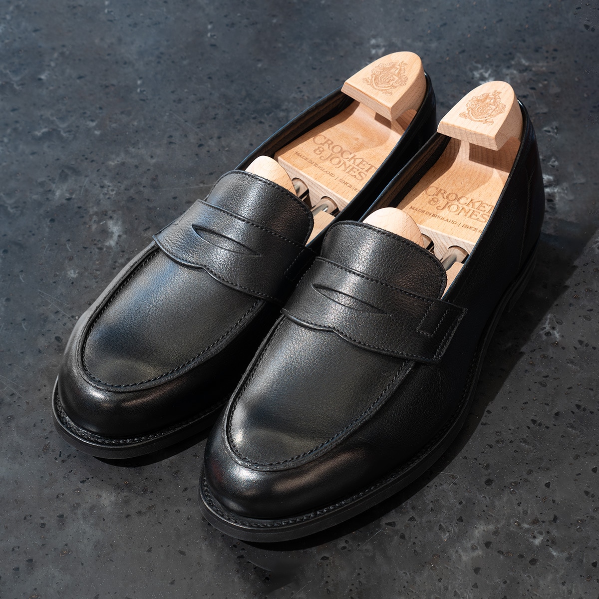 クロケット＆ジョーンズ コロンビア|COLUMBIA BLACK ローファー メンズ