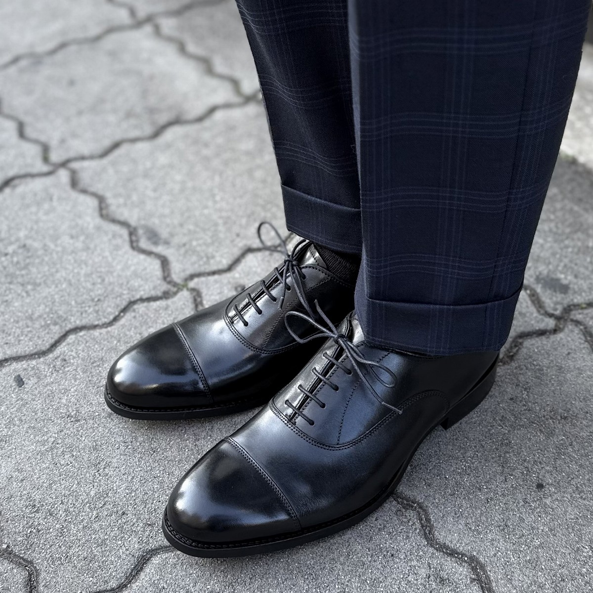 トレーディングポスト T1910 BLACK キャップトウ メンズ