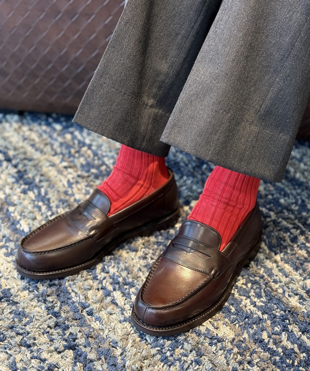 トレーディングポスト T1913 DARKBROWN ローファー メンズ