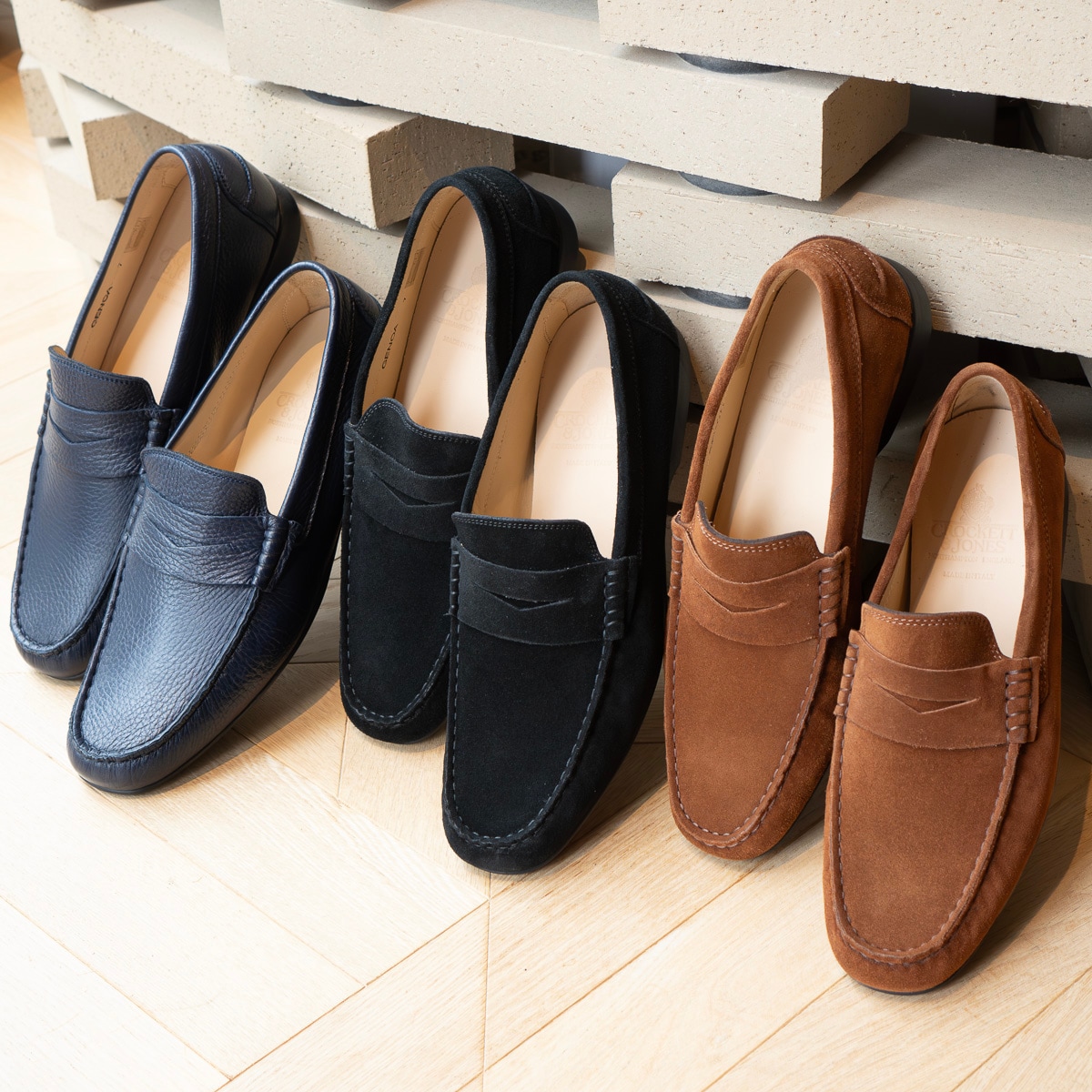 クロケット＆ジョーンズ ジェノバ|GENOA BLACK ドライビングシューズ