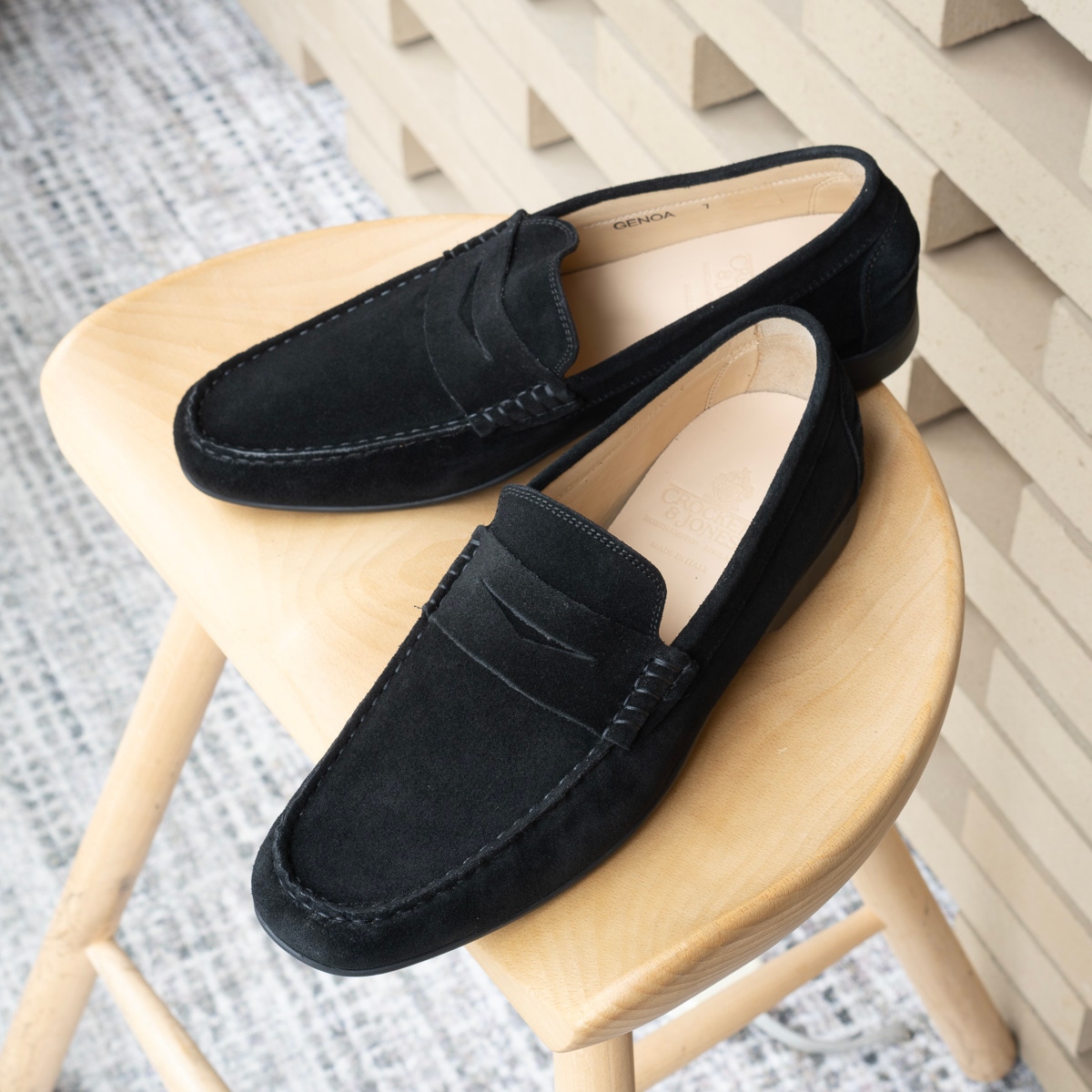 クロケット＆ジョーンズ ジェノバ|GENOA BLACK ドライビングシューズ