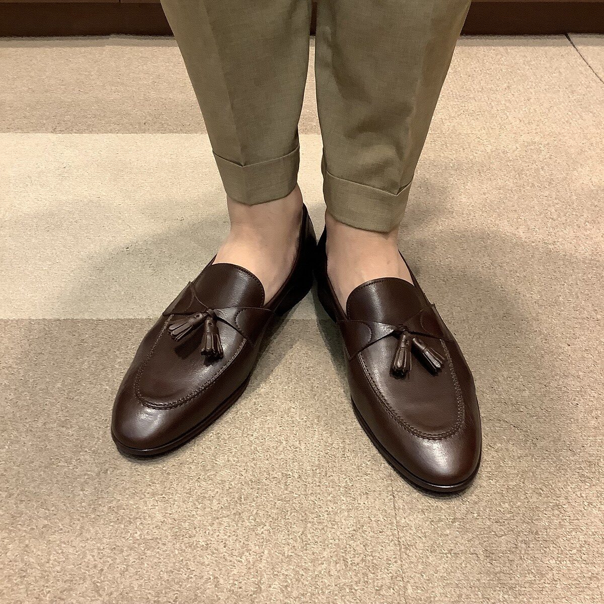 カルミーナ 580917 BROWN タッセルローファー メンズ | カルミーナ