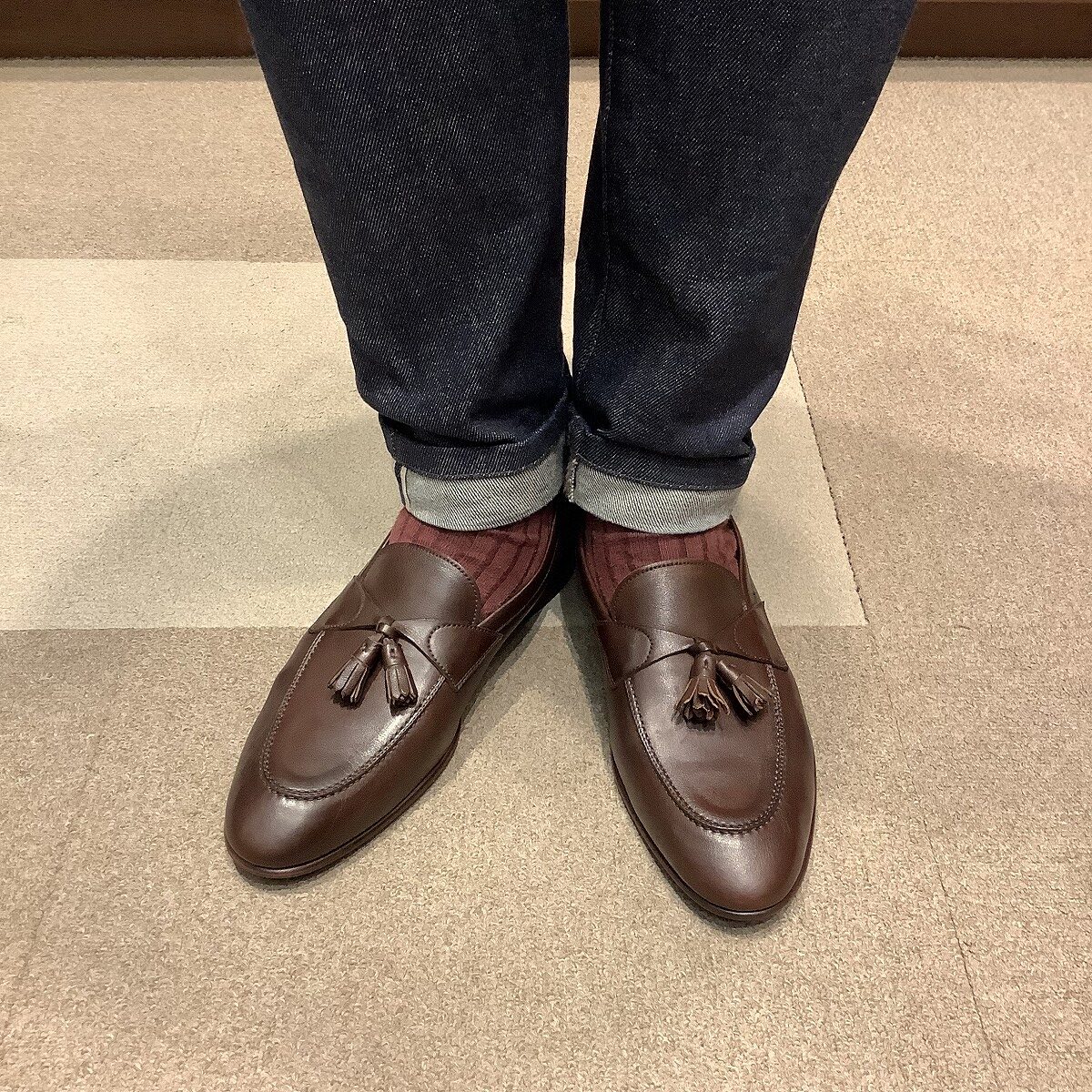 カルミーナ 580917 BROWN タッセルローファー メンズ | カルミーナ