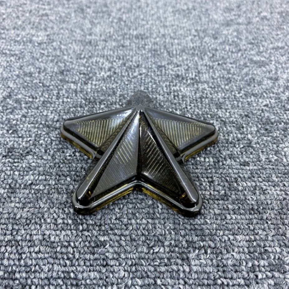 ガラス製 5点留め 星マーカー 【黒/スモーク】 1個 レンズのみ G0516S