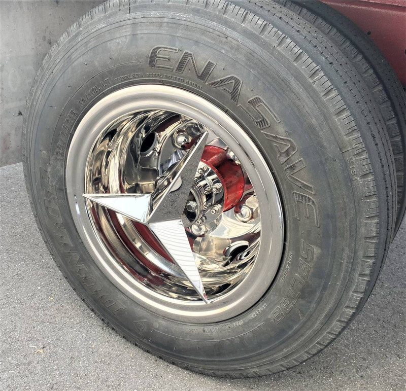 鏡面ステンレス 【16インチ】 ベンツ型 ホイールスピンナー 3穴 2個