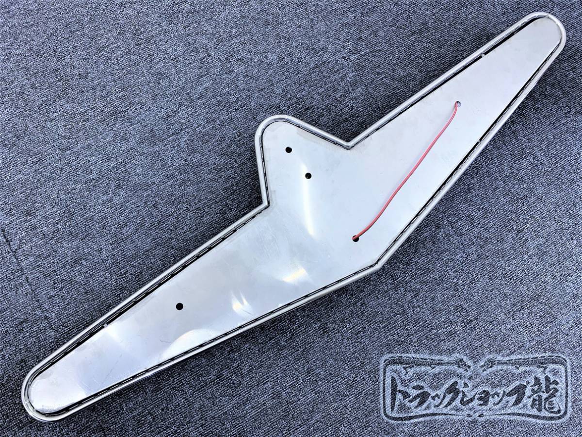 ステンレス 中型 バスマーク アンドン 超薄型 鱗柄 厚み50mm 8mm丸棒