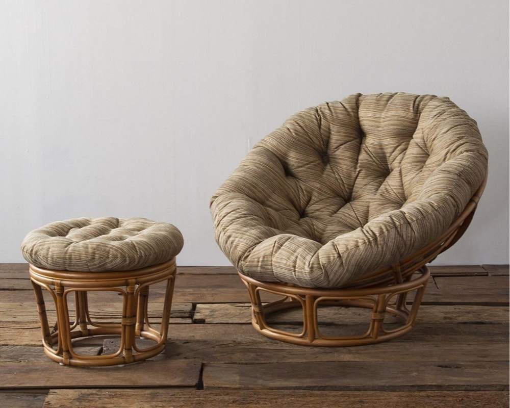 ACME Furniture | WICKER EASY CHAIR / STOOL BEIGE ウィッカー