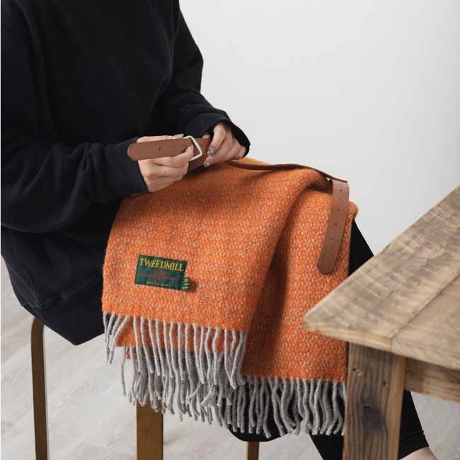 ブランケット ニーラグ 70x183cm イリュージョン パンプキン オレンジ