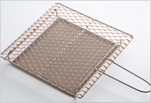 銅手編み 手付焼網 銅×ステンレス | 焼き網｜手付焼網,手付焼網 | | 辻