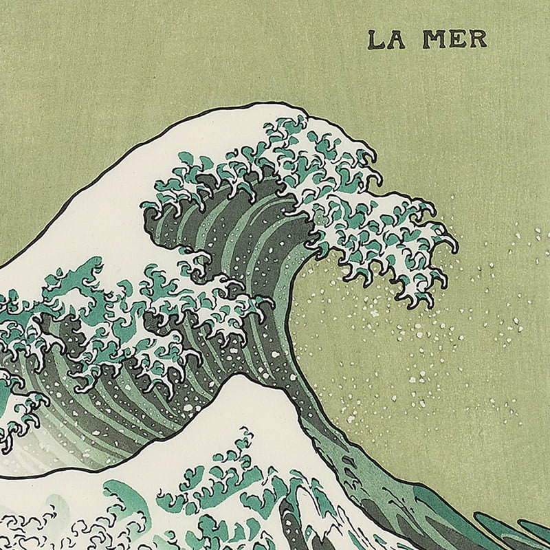 LA MER』オーケストラスコア 初版表紙 浮世絵木版画【白色額】｜浮世絵工房
