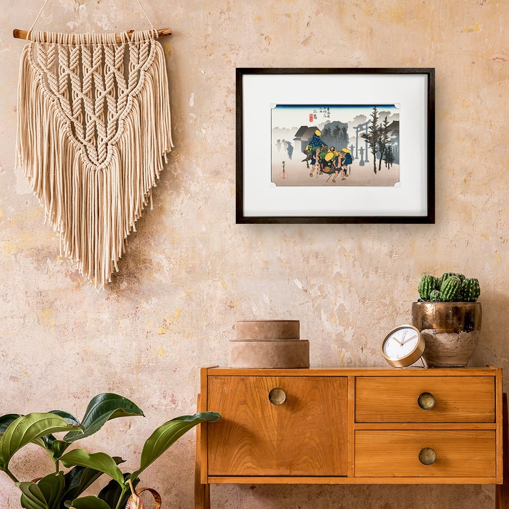 歌川広重「東海道五十三次 三島 朝霧」浮世絵木版画｜浮世絵工房