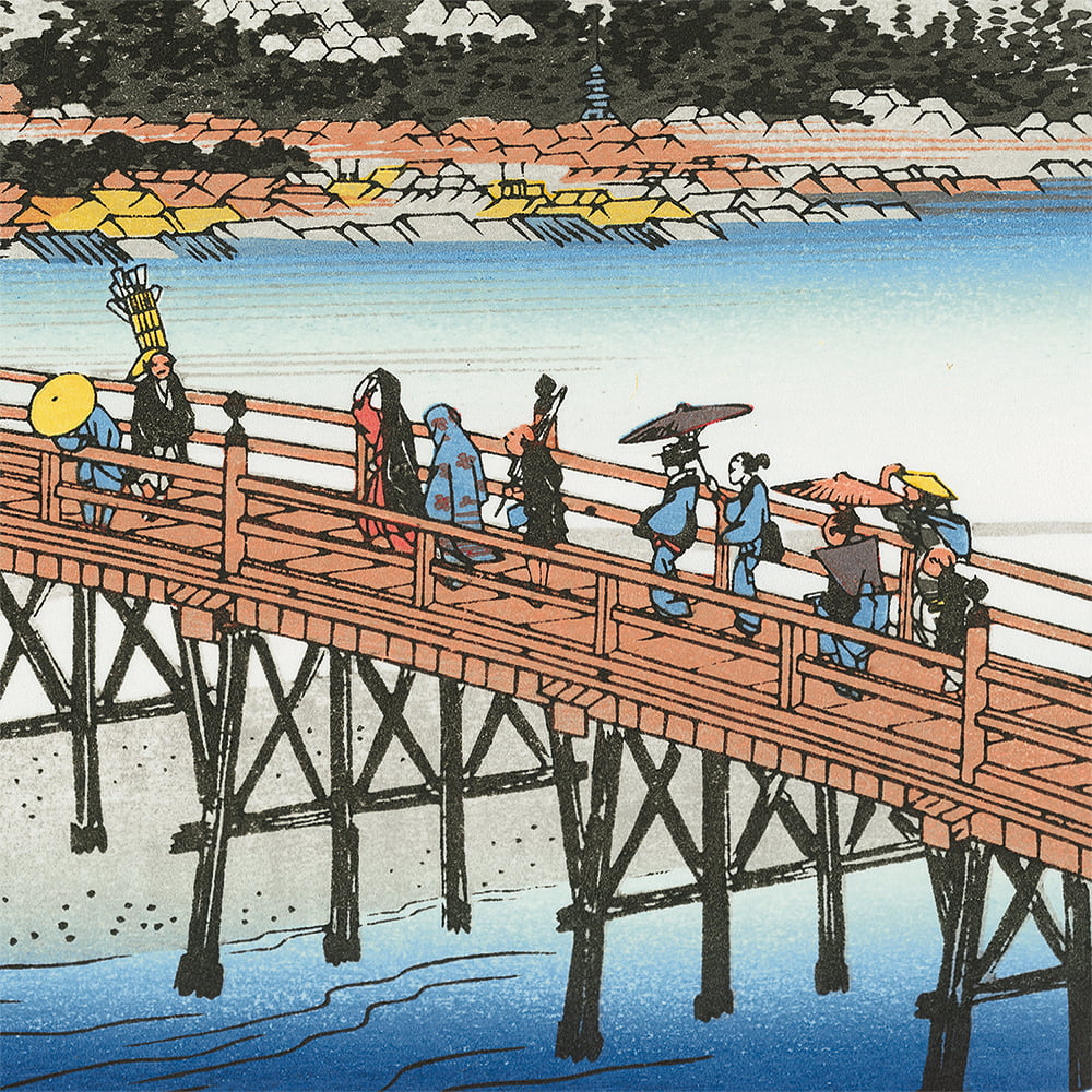 歌川広重「東海道五十三次 京師 三条大橋」浮世絵木版画｜浮世絵工房