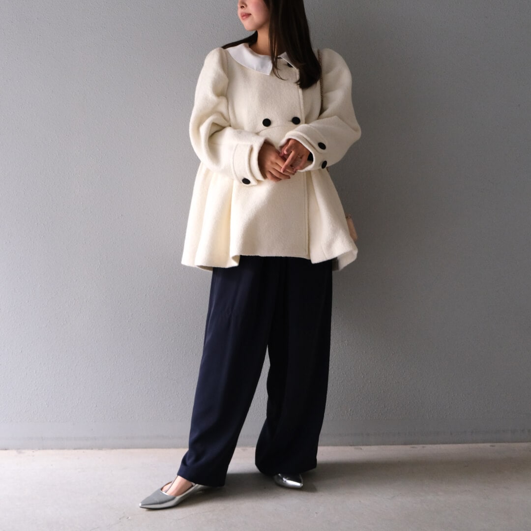 ダブルボタンコート(WHITE) | OUTER | UN MINOU