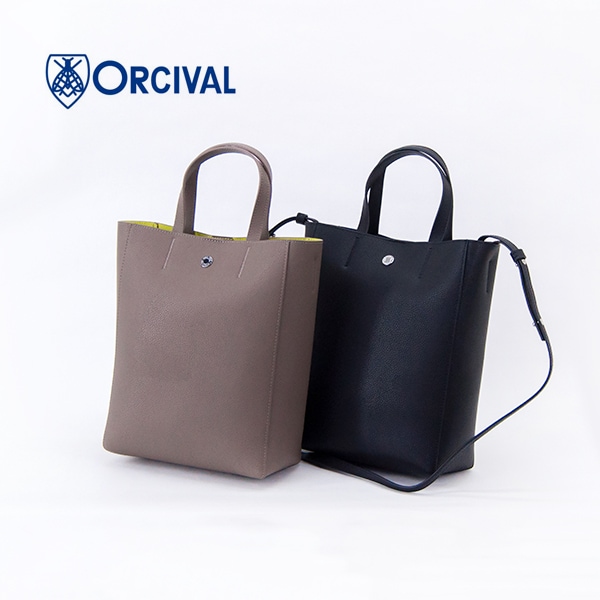 ORCIVAL オーシバル ダブルフェイスレザー 2WAYトートバッグ L［OR