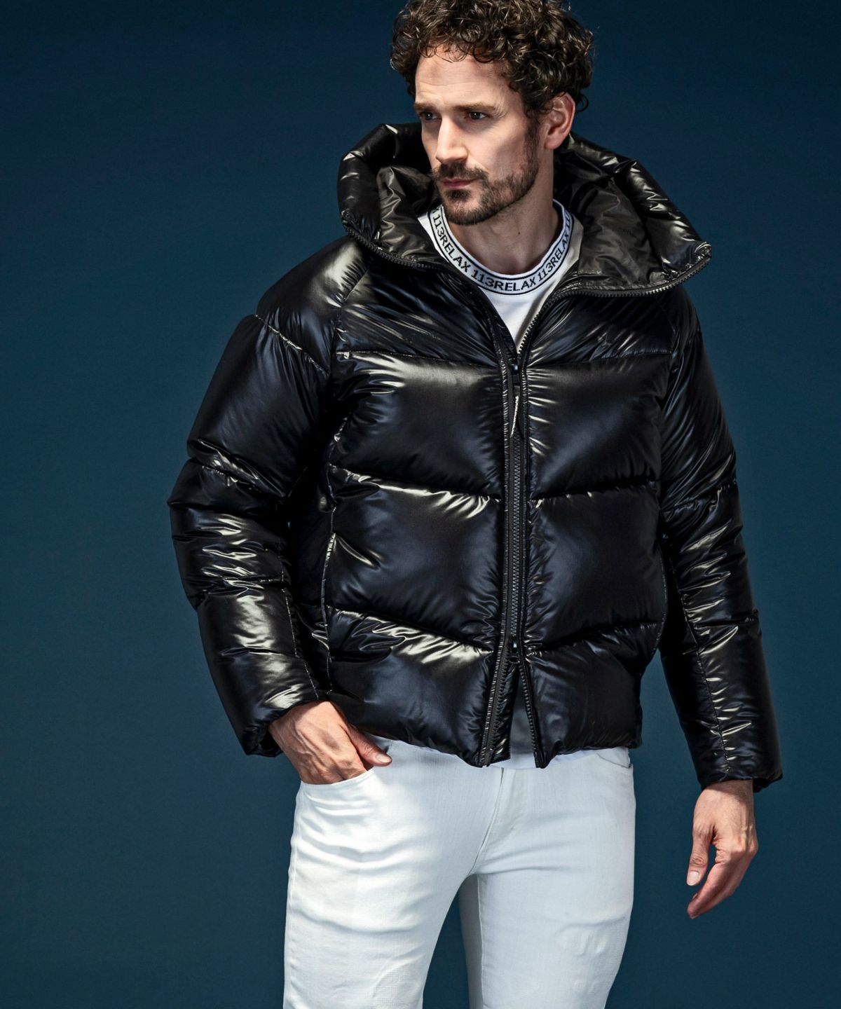 パーテックスポケッタブルダウンジャケット ブラック +phenix