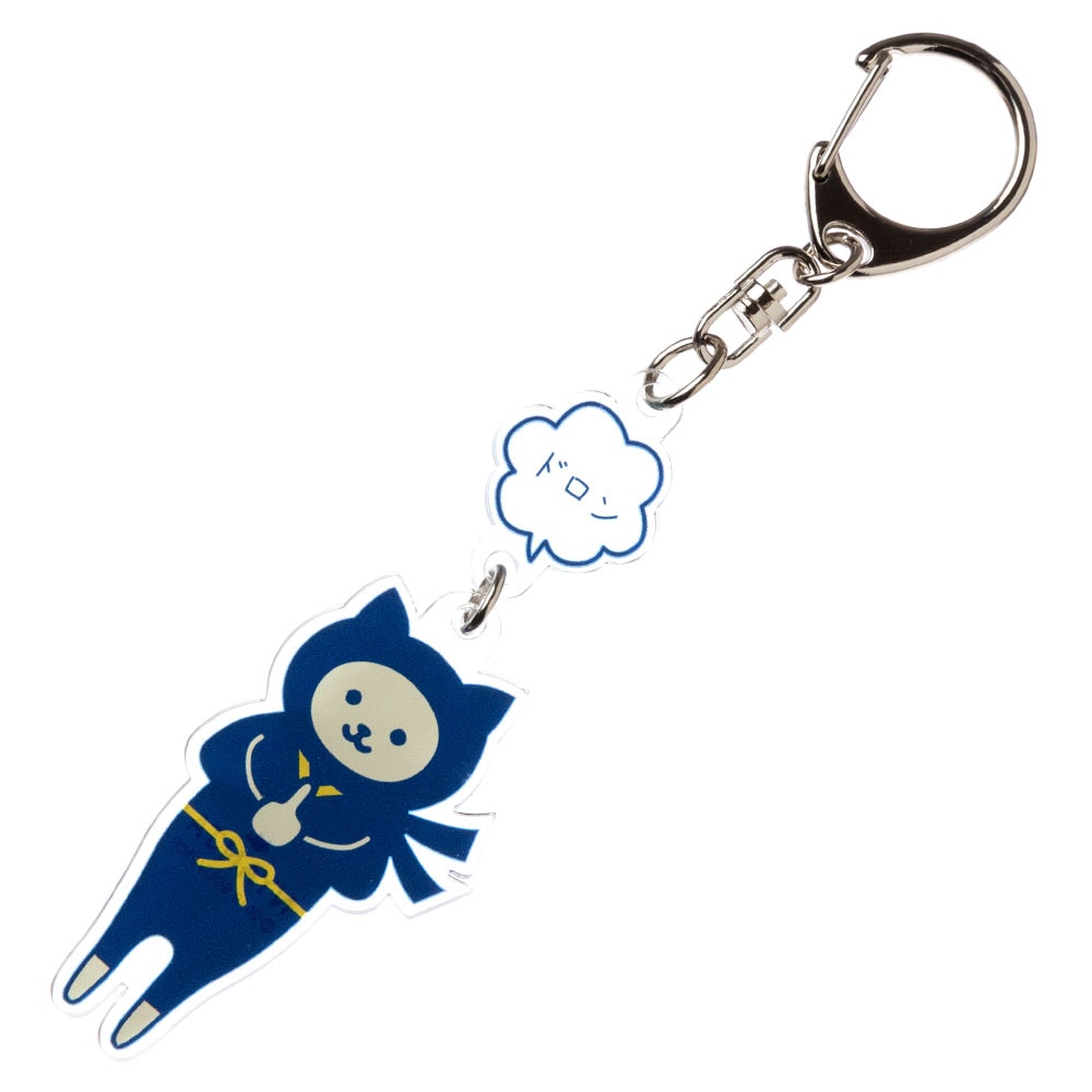 NYANJA キーホルダー京都 鳥居 ずっとこっちみてる猫の忍者