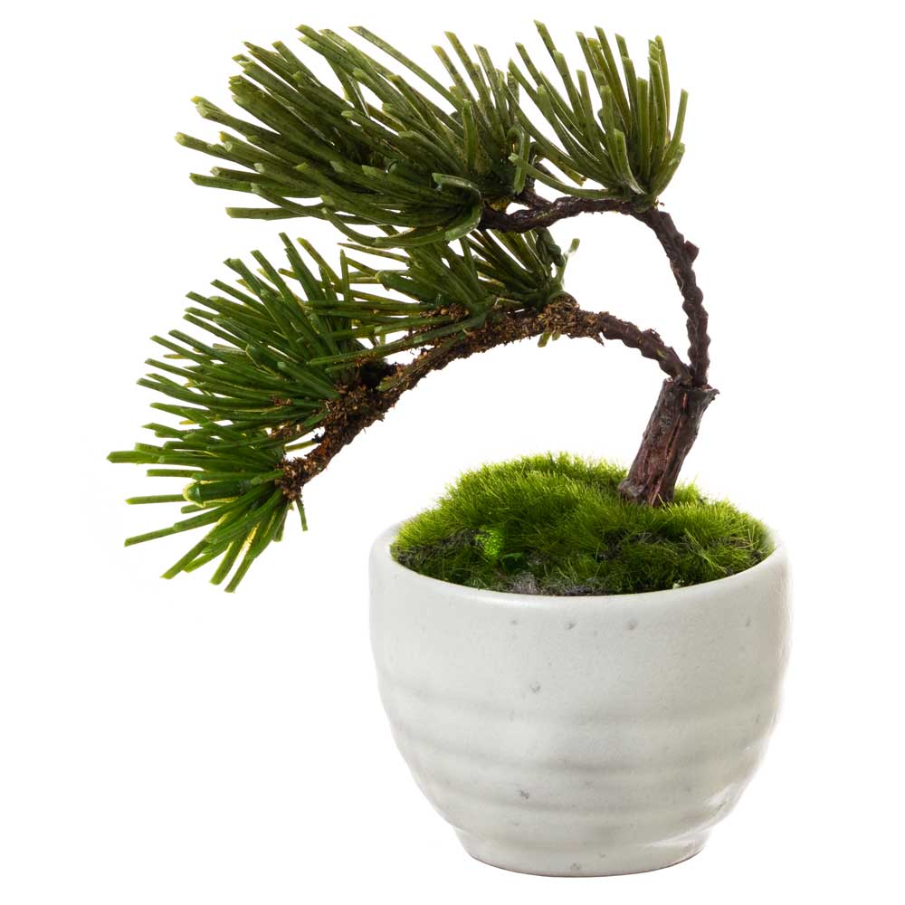 フェイクアート盆栽 然-ZEN- 寸-SUN-スモール 無地白鉢 本物を知る庭師