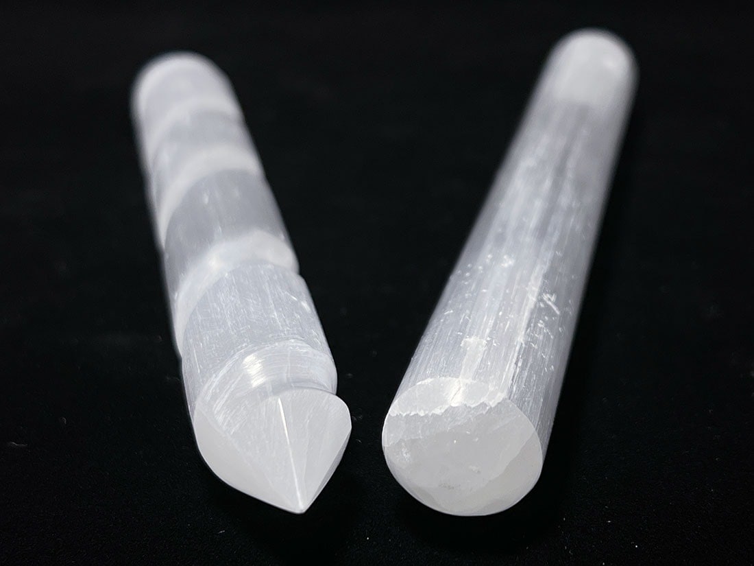 セレナイト ワンド スパイラル＆ラウンド 2本セット アソート