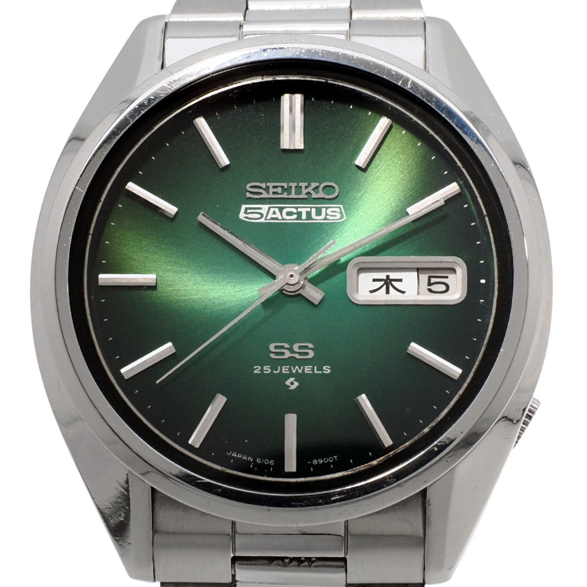 セイコー 5アクタス 6106-8660 グリーン字盤 自動巻 OH済 1974年製（昭和