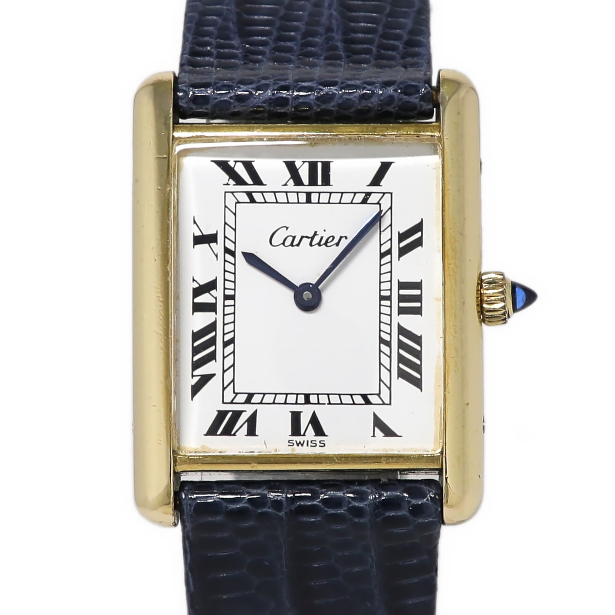 カルティエ タンク Ref.15705 金メッキ レディース Cal.78X ETA2512 手