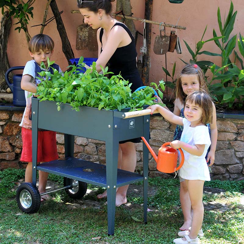 移動式栽培プランター トローリーワゴン レッドタイル | Urban Garden