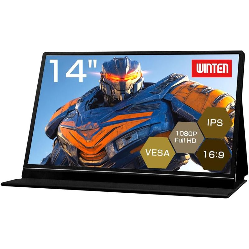 WINTEN モバイルモニター 15.6インチ4K WT-156LT4-BK WINTEN 4K
