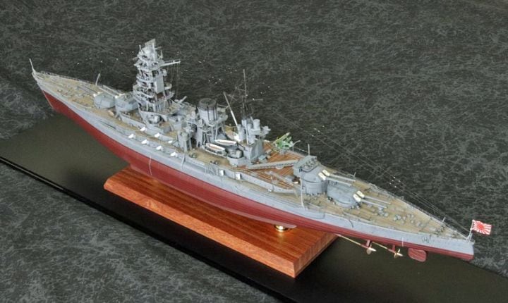 1/350 戦艦「長門」ディディールアップ完成品【ケース付き】｜艦船模型