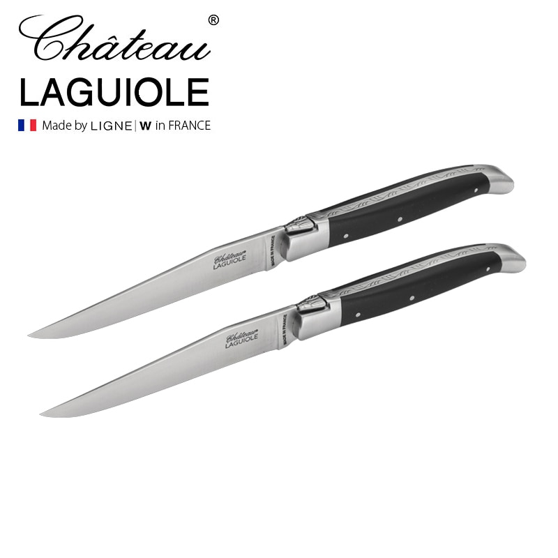 シャトーラギオール ステーキナイフ ペーパーストーン ブラック ペア