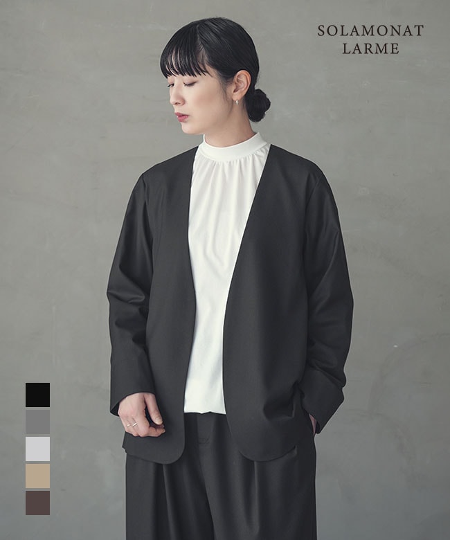 ◇[SMLM-JK]SOLAMONAT LARME(ソラモナラーム) ノーカラージャケット